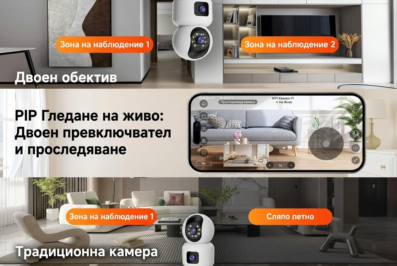 3 MP 2K смарт охранителна камера, бебефон и камера за домашни любимци, цветно нощно виждане, засичане на движение, лесен монтаж, съхранение в облак / SD карта. - Imagen 4